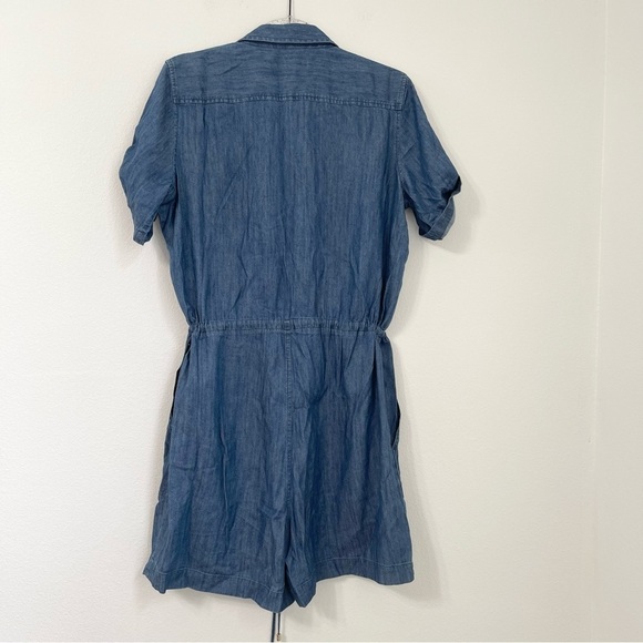 Tommy Hilfiger Denim Romper Shorts Zip Front. Size S - Picture 3 of 9